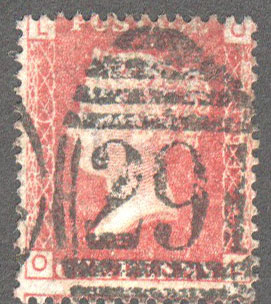 Great Britain Scott 33 Used Plate 191 - OL - Click Image to Close